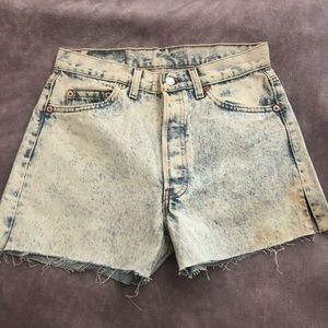 Vintage authentic 501 high wasted levi shorts